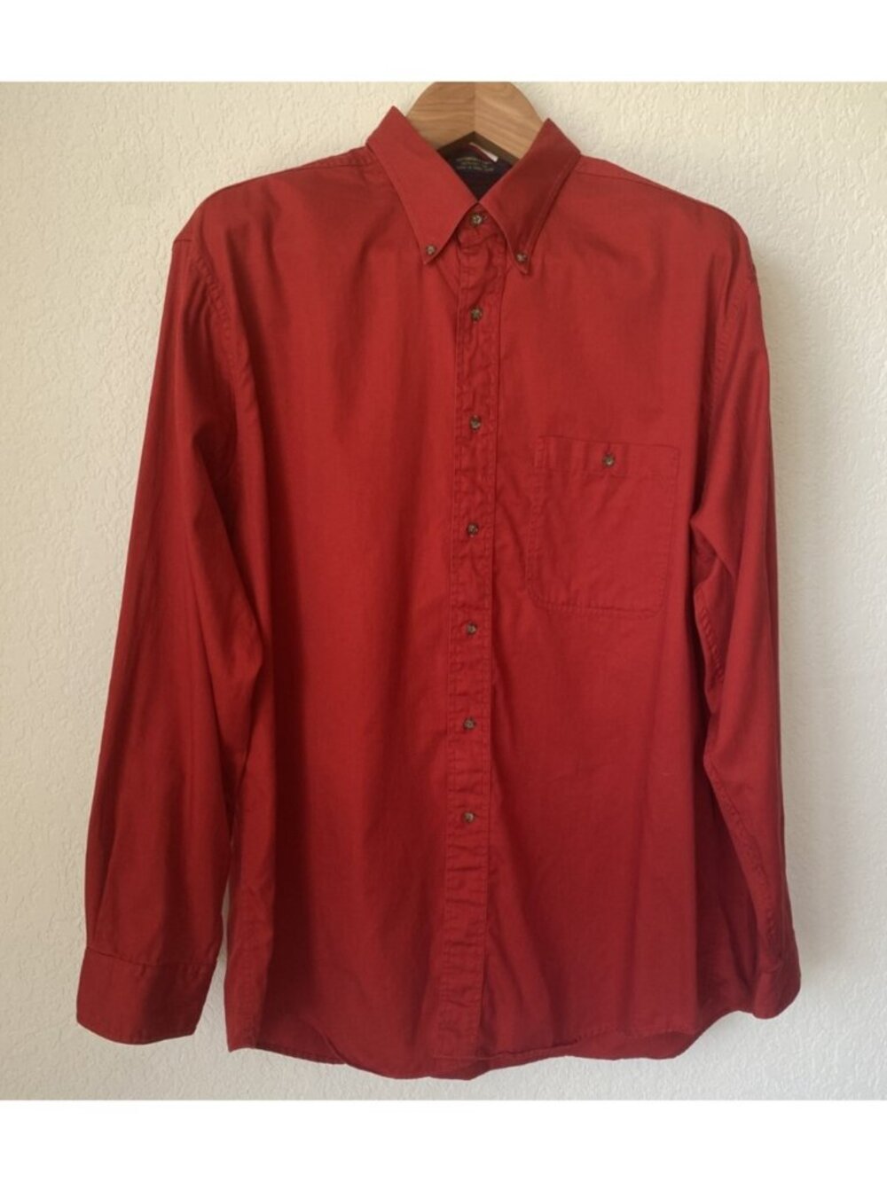 Savile Row Long Sleeve Tottinham Twill Red Men's 17 1/2 34-35